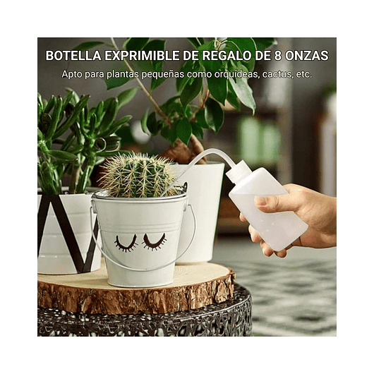 Kit Regadera Plástica Plantas Salida en Acero x 1 Litro 8
