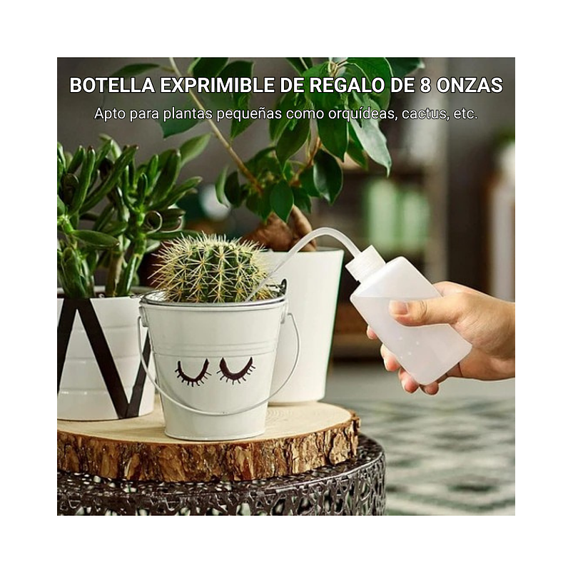Kit Regadera Plástica Plantas Salida en Acero x 1 Litro 8