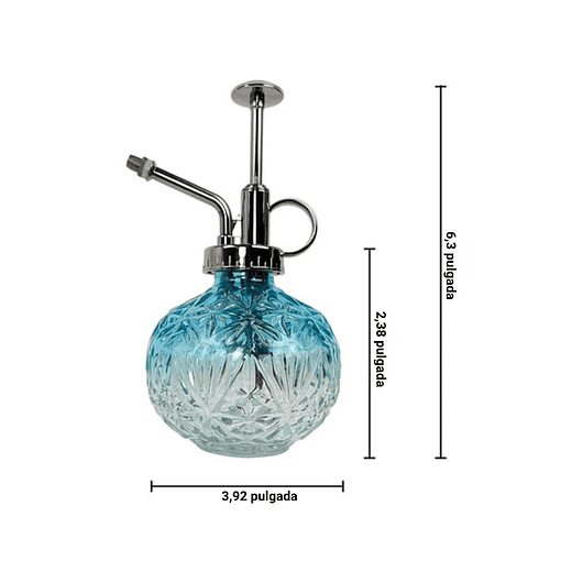 Regadera Plantas Spray En Vidrio Vintage X200ml Rociador 8