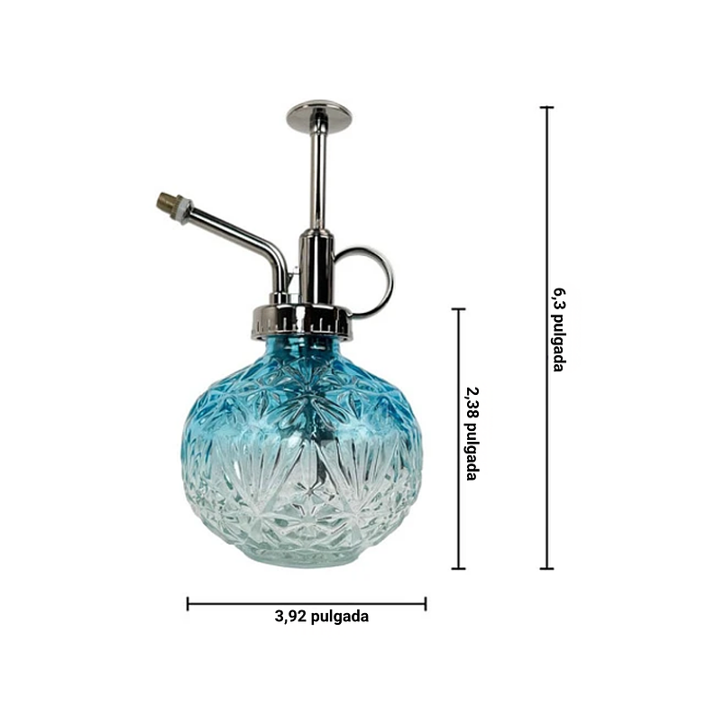 Regadera Plantas Spray En Vidrio Vintage X200ml Rociador 8