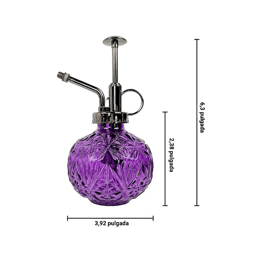 Regadera Plantas Spray En Vidrio Vintage X200ml Rociador 14