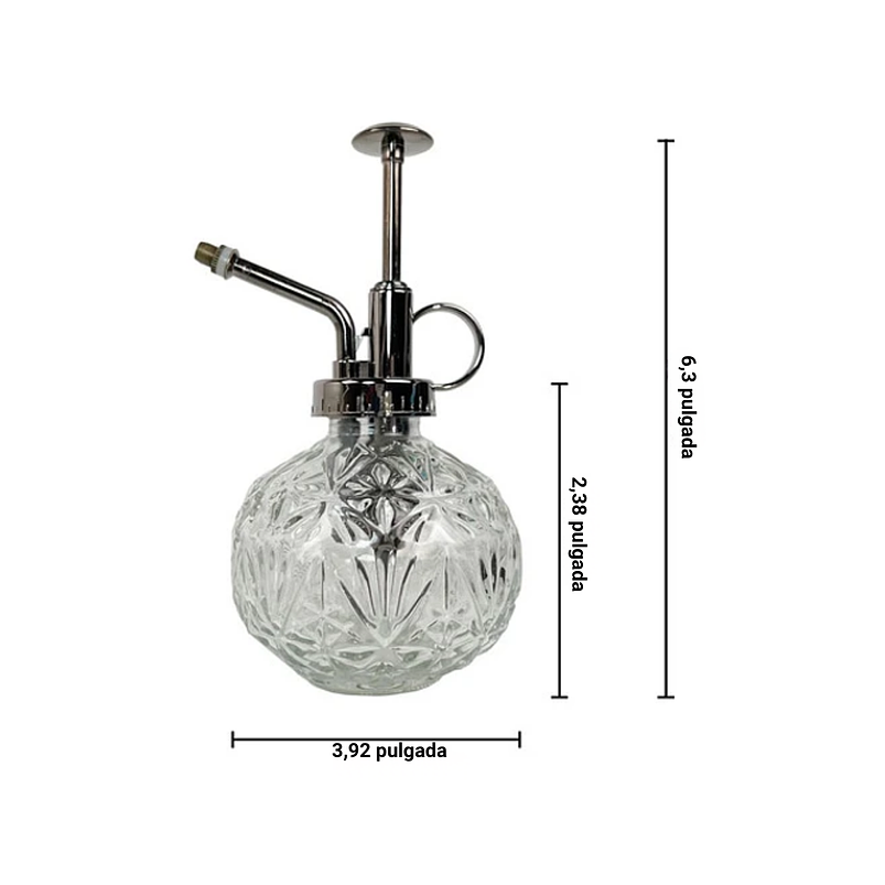 Regadera Plantas Spray En Vidrio Vintage X200ml Rociador 21