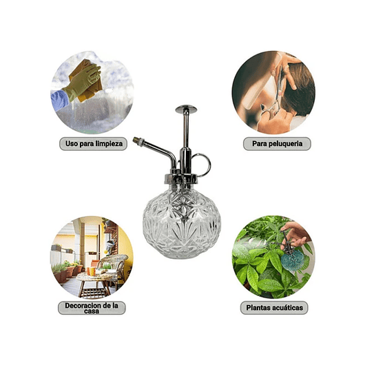 Regadera Plantas Spray En Vidrio Vintage X200ml Rociador 23