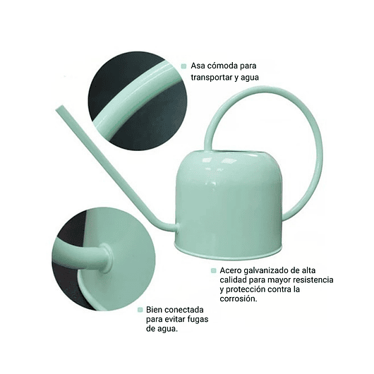 Regadera De Plantas Premium X1.5 Litros Salida Larga Acero G 3