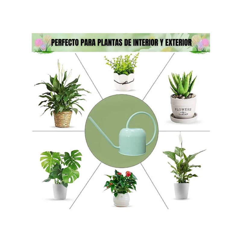 Regadera De Plantas Premium X1.5 Litros Salida Larga Acero G 5