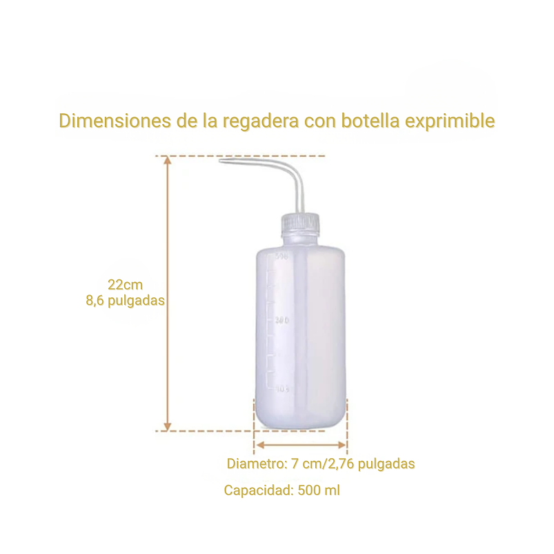 Botella De Riego De Apretar Ideal Cactus Suculentas X500 Ml 3