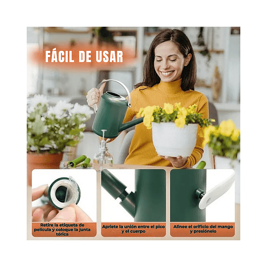 Regadera Plástica De Plantas Jardín x1,6 Litros 2