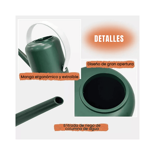 Regadera Plástica De Plantas Jardín x1,6 Litros 3