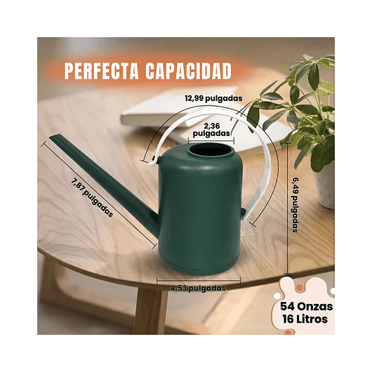 Regadera Plástica De Plantas Jardín x1,6 Litros 5