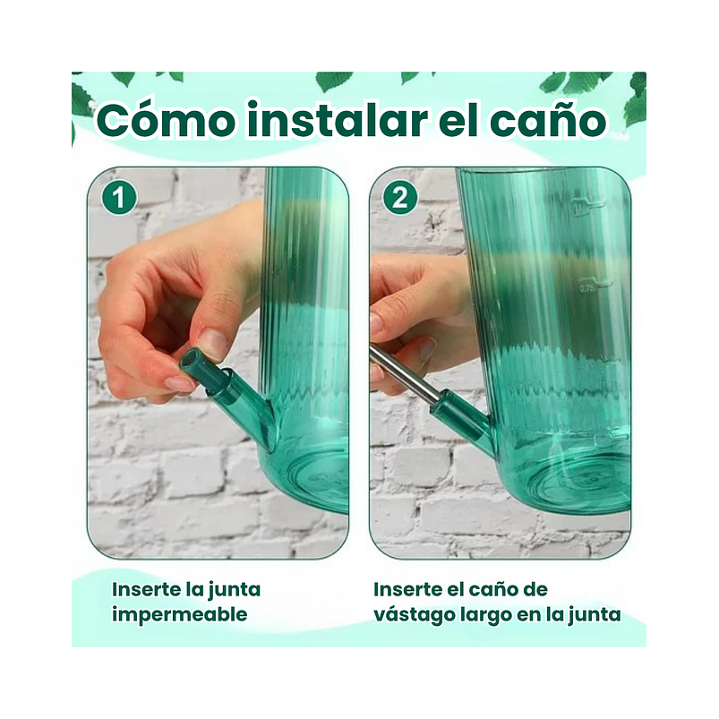 Regadera Premium para Plantas x1 Litro Salida Larga Acero 3