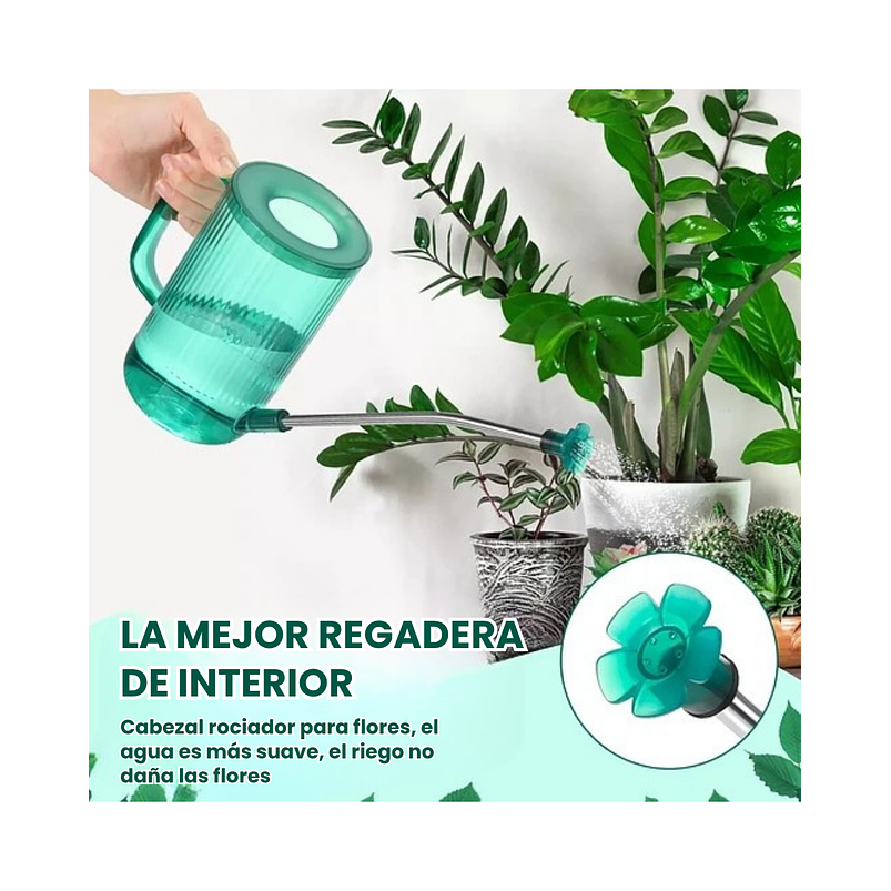 Regadera Premium para Plantas x1 Litro Salida Larga Acero 4