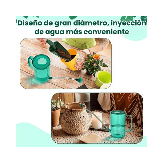 Regadera Premium para Plantas x1 Litro Salida Larga Acero 5