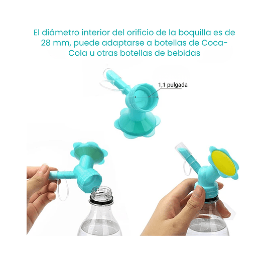 Botella De Riego De Apretar X500ml Plantas más Tapa Regadera 5