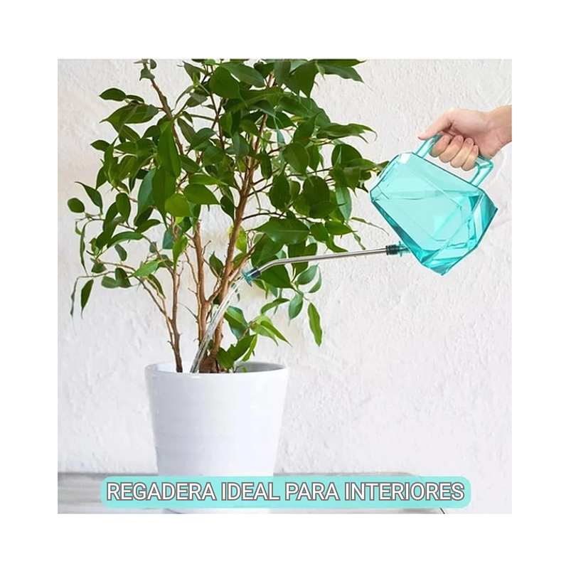 Regadera Premium Plantas 1.2lt +botella Exprimir De Riego 2