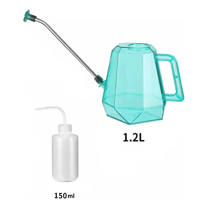 Regadera Premium Plantas 1.2lt +botella Exprimir De Riego 4