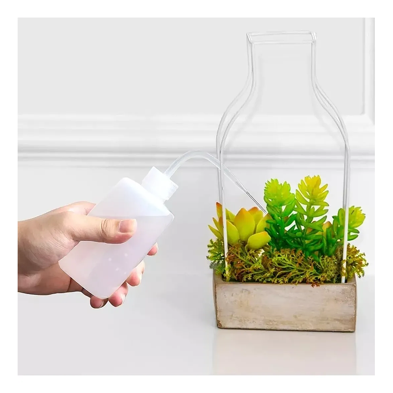 Regadera Premium Plantas 1.2lt +botella Exprimir De Riego 7