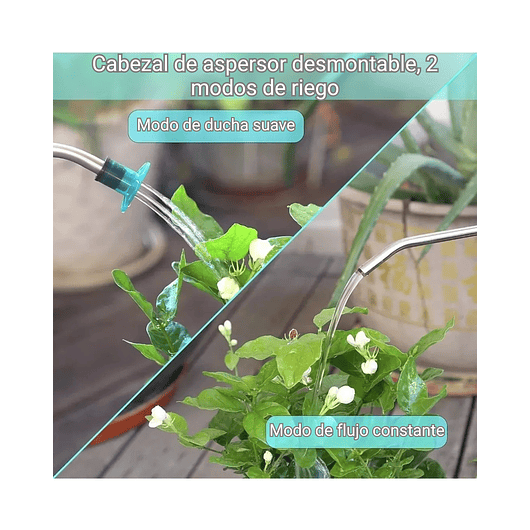 Regadera Premium Plantas 1.2lt +botella Exprimir De Riego 6