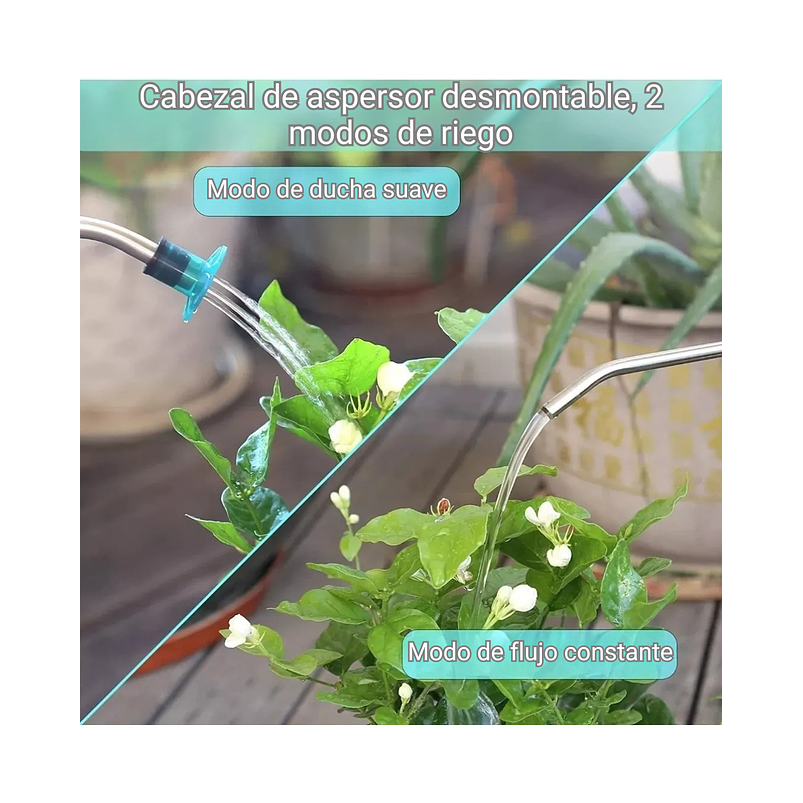 Regadera Premium Plantas 1.2lt +botella Exprimir De Riego 6