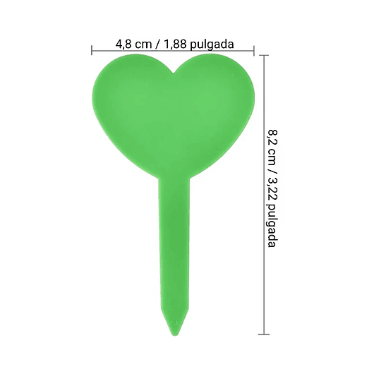 Etiquetas Plantas Siembra Corazón x50 Unidades 22