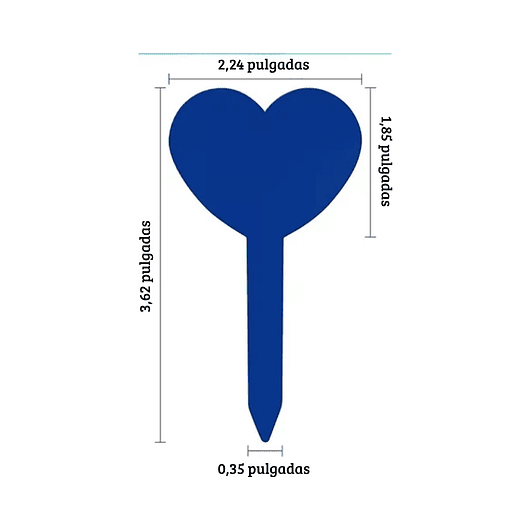 Etiquetas Plantas Siembra Corazón x25 Unidades 9