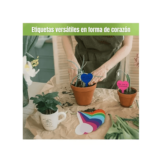 Etiquetas Plantas Siembra Corazón x25 Unidades 13