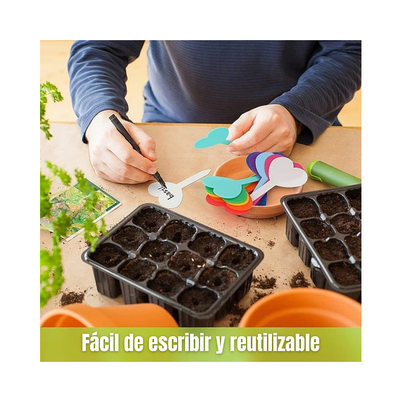 Etiquetas Plantas Siembra Corazón x25 Unidades 13