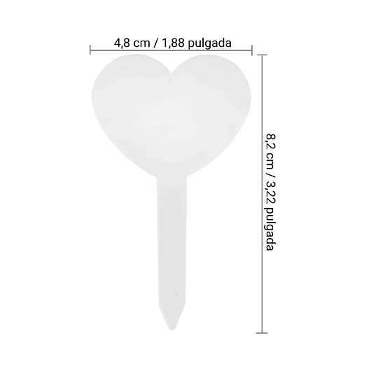 Etiquetas Plantas Siembra Corazón x25 Unidades 17
