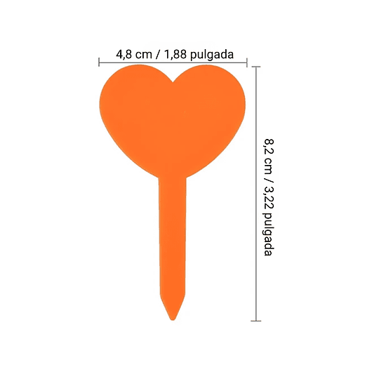 Etiquetas Plantas Siembra Corazón x25 Unidades 26