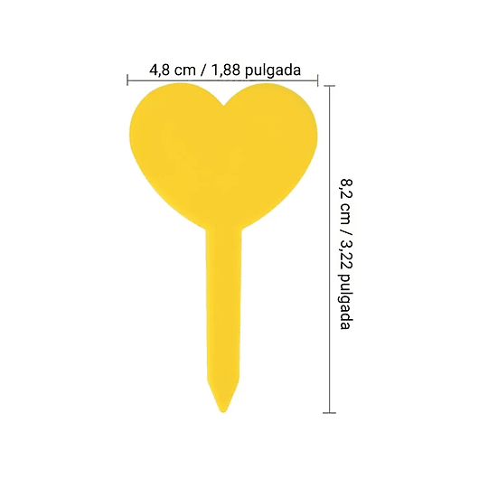 Etiquetas Plantas Siembra Corazón x25 Unidades 29