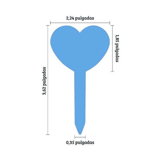Etiquetas Plantas Siembra Corazón x100 Unidades 10