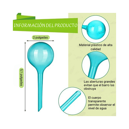 Bomba de Riego Estacas para Plantas en Maceta x4 Unidades 2