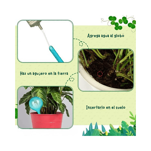 Bomba de Riego Estacas para Plantas en Maceta x4 Unidades 3