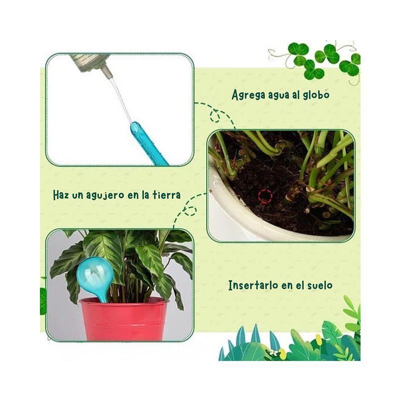 Bomba de Riego Estacas para Plantas en Maceta x4 Unidades 3