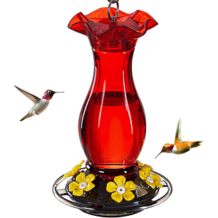 Bebedero De Colibríes Plástico 18 Onzas Con 6 Puertos De Alimentación