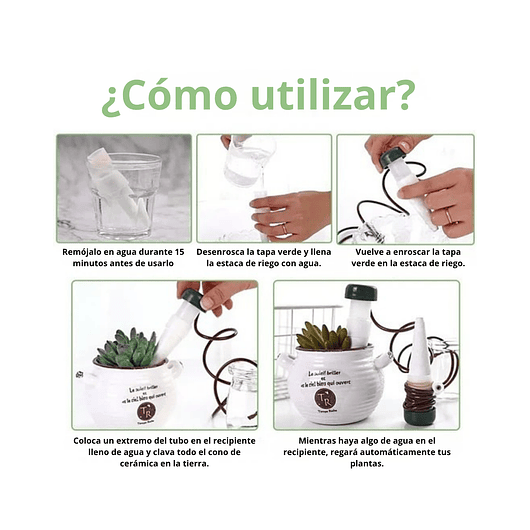 Estacas De Riego Automático Para Plantas X8 Unidades 6
