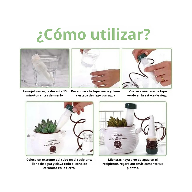 Estacas De Riego Automático Para Plantas X5 Unidades 7