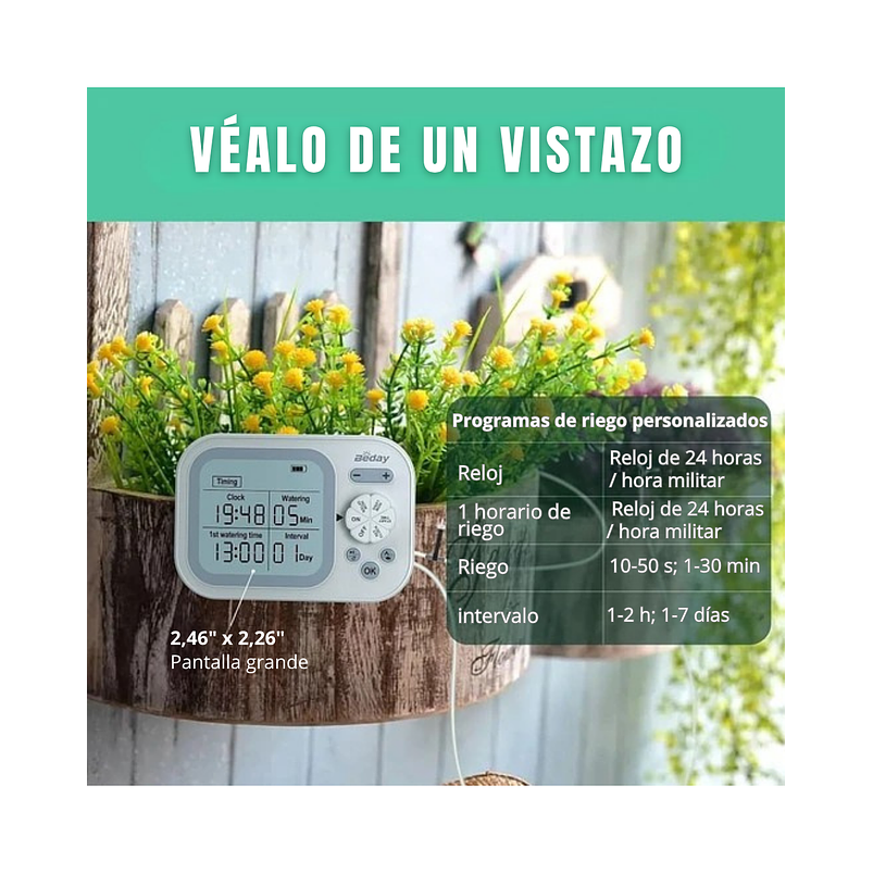 Sistema Automático De Riego Goteo Para Plantas de Interior 3
