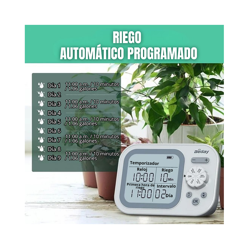 Sistema Automático De Riego Goteo Para Plantas de Interior 5