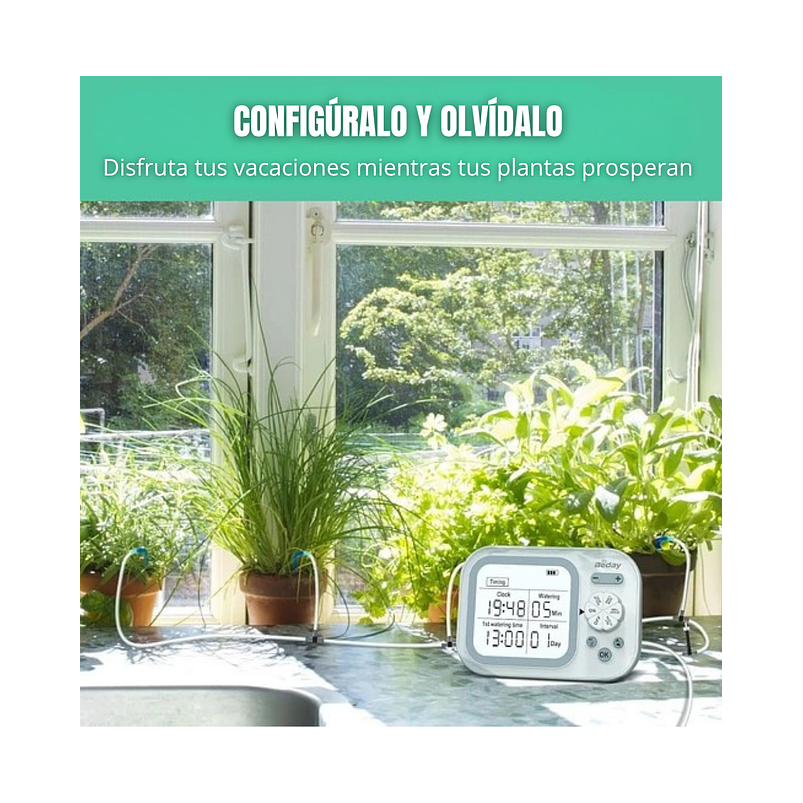 Sistema Automático De Riego Goteo Para Plantas de Interior 7