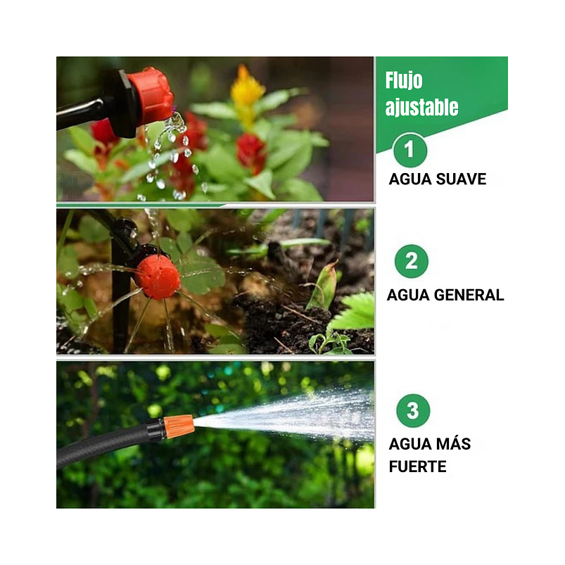 Sistema De Riego de Jardin y Plantas Kit Por Goteo Pulverizacion de 30mt + Accesorios 5