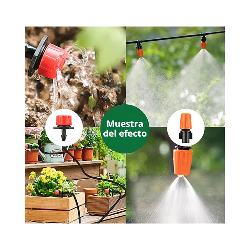 Kit De Riego Por Goteo 50 mt De Plantas, Huerto y Jardin -200 Piezas 4