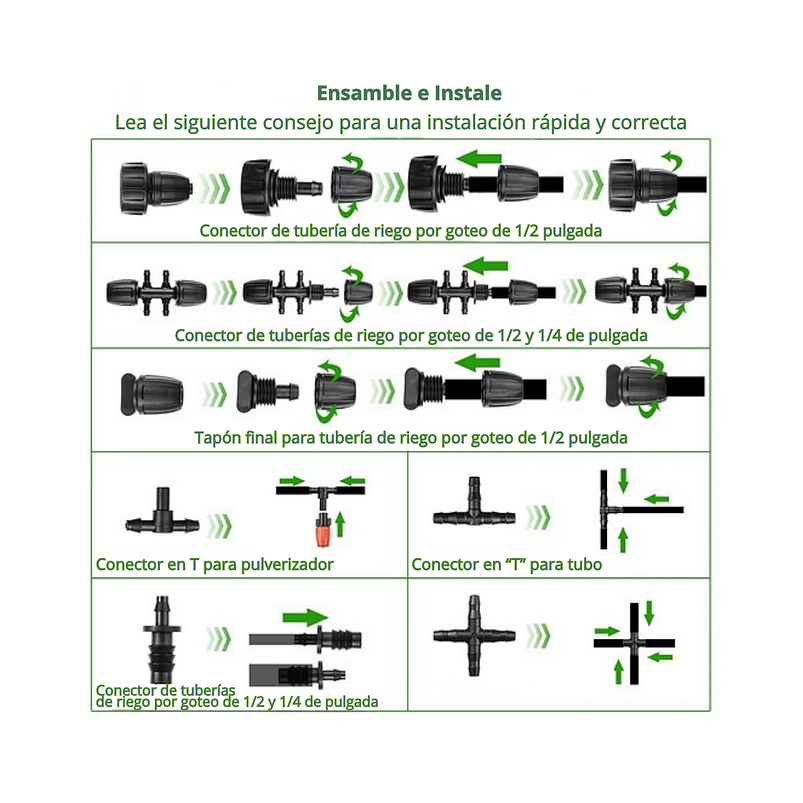 Kit De Riego Por Goteo, Aspercion y Pulverizacion de Jardines, Huertos y Plantas 2