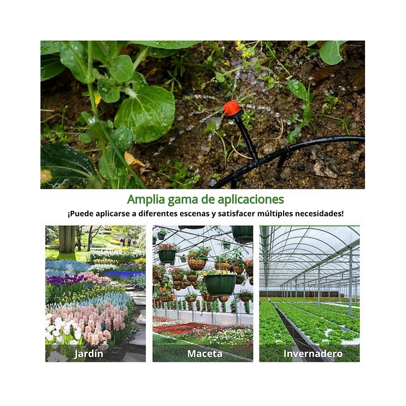 Kit De Riego Por Goteo, Aspercion y Pulverizacion de Jardines, Huertos y Plantas 7