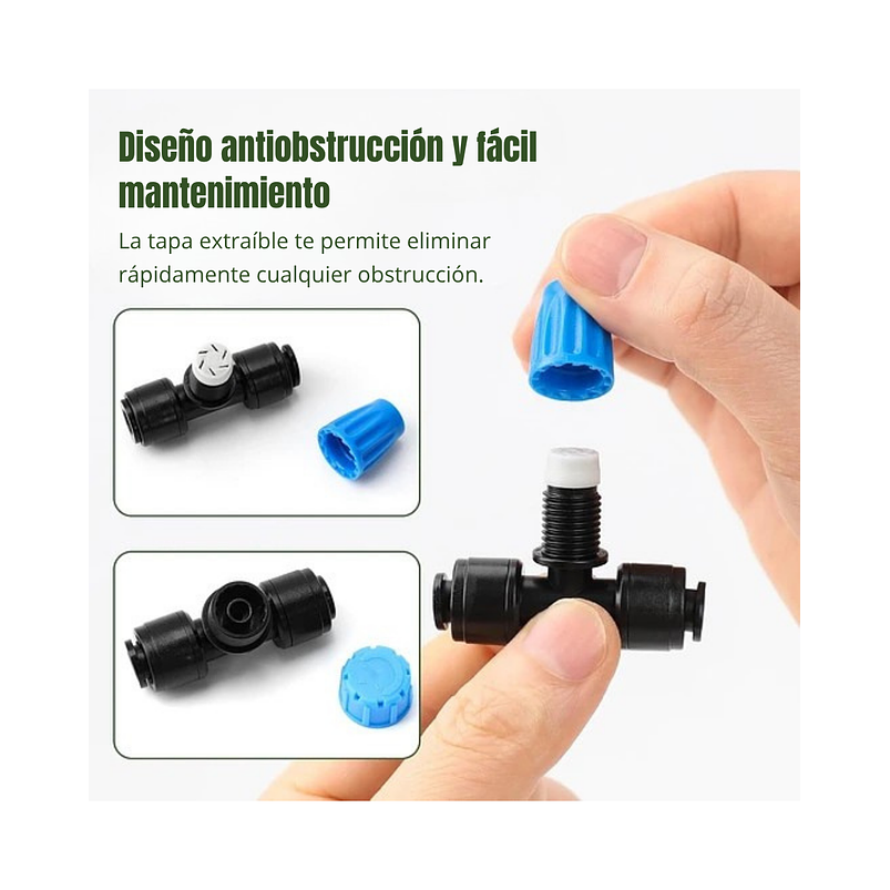 Sistema De Riego Por Goteo Huerto y Jardin x 20mts Con Conector Rápido 4