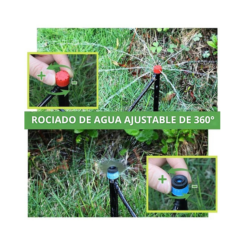 Sistema de Riego por Goteo y Aspersión de Plantas, Jardin y Huerto  x35MT + Accesorios 4