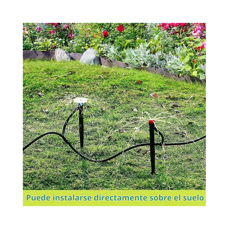 Sistema de Riego por Goteo y Aspersión de Plantas, Jardin y Huerto  x35MT + Accesorios 7