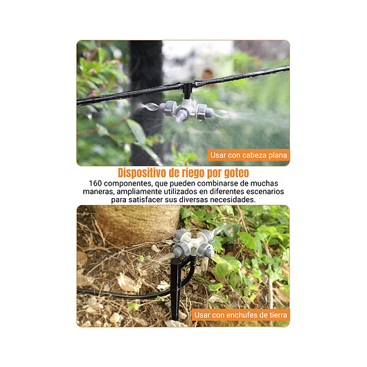 Sistema De Riego por Gotero, Aspersores y Nebulizadores para Plantas Jardín y Huertos 5