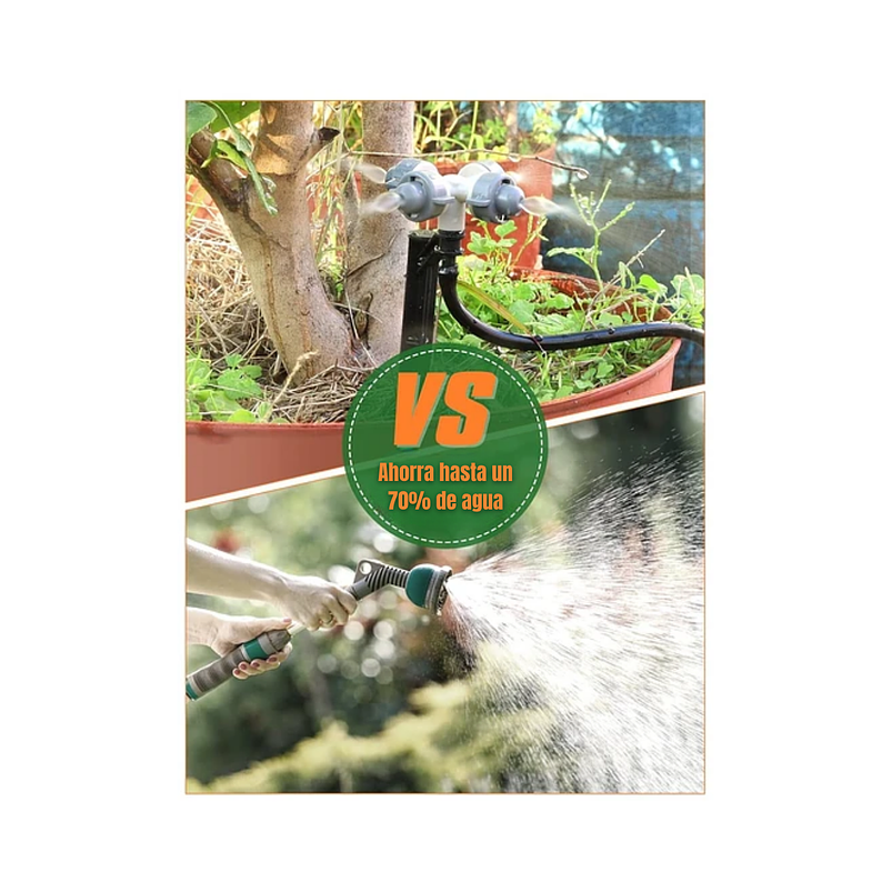 Sistema De Riego por Gotero, Aspersores y Nebulizadores para Plantas Jardín y Huertos 6