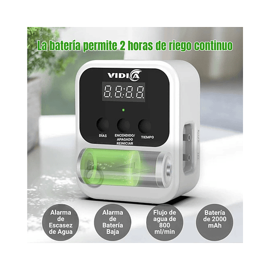 Sistema de Riego Automático con Temporizador Programable para Plantas de Interior 3