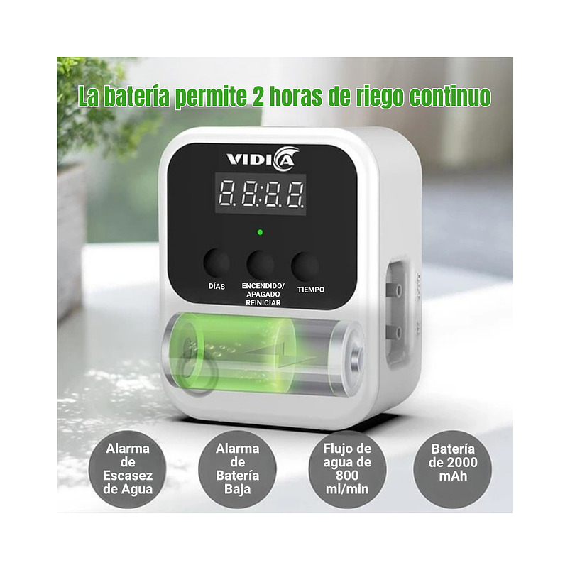 Sistema de Riego Automático con Temporizador Programable para Plantas de Interior 3